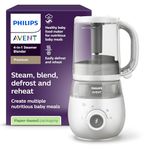 Philips Avent Premium 4-in-1 Steamer Blender, Baby Food Maker, Steam, Blend, Defrost, Reheat, Dishwasher Safe, Model SCF883/02