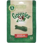 Greenies Original Dental Chew Treats Regular Size 12 Count - Pack of 4