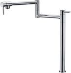 Deck Mount Pot Filler Faucet,Chrome Finish with Extension Shank and 20" Dual Swing Joints Spout