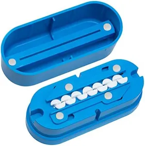 Multiple Pill Splitter. Original Patented Design, with Accurate Pill Alignment, Sturdy Cutting Blade and Blade Guard, for Splitting and Quartering Round or Oblong Pills.US Patent No. 9,827,165.