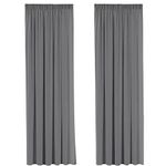 Blackout Curtains 2 Panels Set Thermal Insulated Window Treatment Solid Pencil Pleat Darkening Curtain for Living Room Bedroom Nursery with Two Free Tiebacks - Frost Grey, 66" Width x 90" Drop