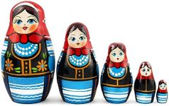 Matryoshka Matrioska Babuska Russian Nesting Wooden Doll Polish National Costume 5 Pcs Stacking Hand Painting Beautiful Nested Great Craft Matreshka