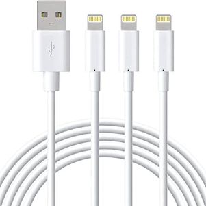 Marchpower Cable iPhone 3Pack 2M, Cable Lightning Carga Rápida [MFi Certificado] Cargador Rapido iPhone Compatible con iPhone 13ProMAX/13/12/SE2020/11/X/XS/XR/8/8Plus/7/7 Plus/6s/6sPlus/6, iPad, iPod