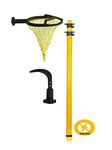 FESTEL Skytuch Shock Proof Multipurpose 6-to-18 Foot Extendable Telescopic Pole with (2 Attachments) Coconut Plucker, Mango Fruit Picker, 1 Count (2 kg), Yellow, Fiberglass