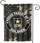 US MILITARY U.S. Army Proud Parent of A Soldier Flag Armed Forces Double-Sided Lawn Decoration Gift House Garden Yard Banner United State American Military Veteran, 12" x 18.5 Made in USA