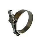 Bolzta® Part-Stainless Steel T Bolt Hose Clamp for Industrial Machinery& Exhaust Clip 68-76mm x1