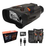 Night Vision Goggles - Nightfox Ember Infrared Night Vision Binoculars, Easy to Use, Large Screen, 4x Zoom, 250m Range, 4K Video, NVG Goggle Binocular for Wildlife, Camping