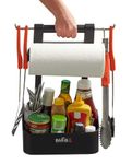 Mr Bar B Q Adjustable Grilling Caddy | Store all your Grilling Accessories in One Place | Roller Towel Holder | Reduce Mess While Grilling