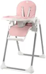 Sweety Fox High Chairs for Babies and Toddlers - Pink - Adjustable Portable & Foldable Baby High Chair with Bib Included - Removable Baby Chair Tray - Compact Reclinable Baby Highchairs