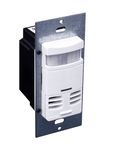 Leviton OSSMT-GDW Ultrasonic/Infrared, Multi-Technology Wall Switch Sensor, No Neutral, 2400 sq. ft. Major & 400 sq. ft. Minor Motion Coverage, White