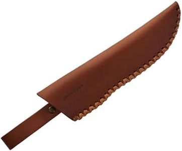 BPSKNIVES - Belt Knife Sheath - Brown Leather Sheath for Mora Garberg - Sheath with Belt Loop for Vertical Carry of Fixed Blade Knife - Free Suspension Leather