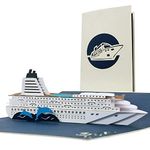 Birthday card cruising, surprise cruise holiday gifts for him and her, happy birthday greeting card with voucher for a cruise holiday, gifts for cruise lovers