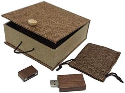 Desuerte Chiavetta USB in Legno di Noce Chiavetta USB con Confezione Regalo di Stoffa da 16 GB per Matrimonio Compleanno Regalo di Anniversario