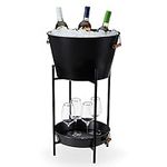 Twine Black Beverage Tub with Stand