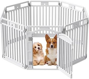 Gupamiga Pet Playpen for Dogs Heavy Plastic Puppy Exercise Pen Indoor Outdoor Small Pets Fence Puppies Folding Cage for Puppies and Small Dogs House Supplies Upgraded 31.5in (8 panels)