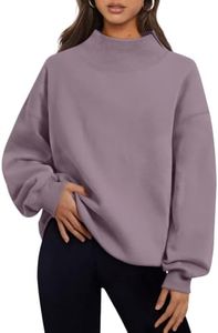 Trendy Queen Womens Mock Neck Sweatshirts Oversized Pullover Fall Outfits
