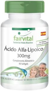 Fairvital | Ácido Alfa-Lipoico 300mg - Dosis elevada - 90 Cápsulas blandas - Calidad Alemana