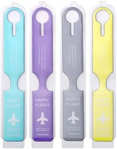 iJiZuo 4 Piezas Etiquetas de Identificación de Maleta, Etiquetas Maletas Viaje, Pvc Etiqueta Maleta Viaje, Etiquetas Maletas Personalizada, para Evitar la Pérdida de Bolsas y Maletas