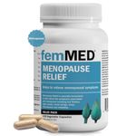 femMED Menopause Relief - Safely Helps Relieve 12 Menopausal Symptoms: Hot Flashes, Night Sweats, Irritability, Mood Swings, Sleep Disturbances, Low Energy, and more. Dr Formulated by Canadian Doctors. (120 Count - 60 Day Supply, Take 1, Twice Daily)