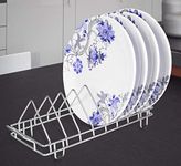 Plantex Stainless Steel Plate Stand/Dish Stand Kitchen/Plate Rack For Kitchen/Thali Organiser For Kitchen/Plate Rack For Kitchen/Plate Organiser - (Chrome),