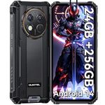 OUKITEL G1 Rugged Smartphone - Android14, 24GB RAM+256GB ROM+1TB,10600mAh Battery,48MP Camera,6.52" Rugge phone,IP68/69K Waterproof 4G Dual Sim-free&Unlocked Mobile Phones,NFC,OTG,GPS,2024 (Black)