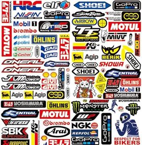3 Pegatinas para Cascos de Moto,Pegatina Racing,Pegatinas para Bicicletas,Pegatinas Coche,Adecuado para Motos,Coches,Coches de Carreras,Cascos,etc
