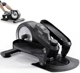 Under Desk Mini Elliptical Electric Leg Exerciser While Sitting for Seniors Elderly, Portable Seated Motorized Foot Bike Pedal Exerciser, Small Compact Elliptical Machine with Resistance Home Fitness
