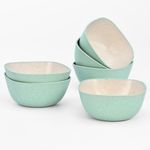 Eha Earth-Friendly Small Soup Bowls Set of 6 | Ice Cream Bowl | Dessert Bowls | 300 ml | Made with Bamboo Fibers & Rice Husk | Microwave Safe Bowl | Serving Bowl Set | Celeste