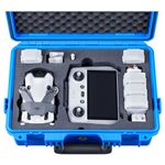 Lykus Titan MM410 Waterproof Hard Case (Blue) for DJI Mini 4 Pro/Mini 3/Pro and DJI RC 2/RC/RC-N2, Support 7 Batteries and RC Lanyard [CASE ONLY]