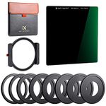 Square ND Filter & Holder Kit, K&F Concept ND1000 Lens Filter 100mm X 100mm Square Neutral Density Filter Multi-Coated Optical Glass ND Lens Filter 100mm Square Aluminum Filter Holder (X-Series)