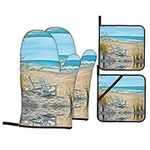 Beach Scene with Chairs Kitchen Bak