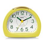 Ajanta Orpat Time Piece Beep Alarm Analog Clock (Small_140X114X74 Mm, Yellow,Plastic)