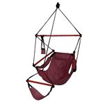 Hammaka Hanging Hammock Air Chair, Wooden Dowels, Burgundy