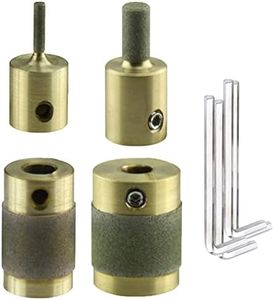 4 Pieces Glass Grinder Bits for Stained Glass, 1 Inch, 3/4 Inch, 1/4 Inch, 1/8 Inch Stained Glass Diamond Grinder Bit Head Tools, Stain Glass Tools and Supplies for Glass Grinder