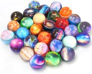 Pllieay 30PCS Galaxy Bouncy Balls, 32mmSpace Bouncy Balls Bulk, Space Party Favors Rubber Balls for Kids Party Favors, Space Toys for Kids, Christmas Gift Bag Filling(30 style)