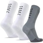 SOUKE Cycling Crew Socks 3-Pack Bicycle Bike Socks Breathable Cushion Running For Men & Women One Size