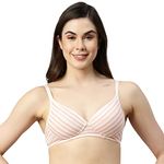 Enamor Non-Wired Racerback Strap Lightly Padded Women's T-Shirt Bra (Creased, 38B)