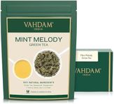 VAHDAM, Mint Green Tea Loose Leaf (50+ Cups, 3.5 oz) Cool Peppermint Tea With Himalayan Green Tea Leaves | Low Caffeine | High Elevation Grown | Vacuum Sealed for Freshness