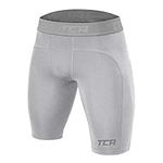 TCA Men's Pro Performance Compression Base Layer Thermal Under Shorts - Grey Marl, M