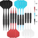 CyeeLife Plastic tip Darts Set 16g,Flights Don't Fall Off&Colorful-Beautiful&Durable Flights&Not Easy to Break and Bend,with Tool and Extra Tips