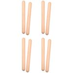 XNHIU 4 Pairs Music Percussion Sticks Wood Claves Musical Percussion Instrument Percussion Rhythm Sticks for Adults and Kids