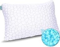 Cooling Bed Pillows for Sleeping Adjustable Gel Shredded Memory Foam Pillows King Size - Luxury Bamboo Pillows for Side Back Sleepers Washable Removable Cover CertiPUR-US Certified