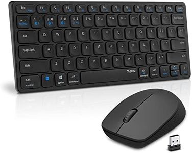 Bluetooth Keyboard and Mouse, RAPOO Dual-Mode (Bluetooth 3.0/5.0 + 2.4G) Wireless Keyboard and Mouse Combo, Ultra-Slim Multi-Device Keyboard and Silent Mouse for Mac, iPad, Laptop, Windows XP