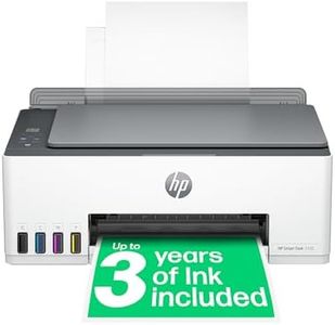 HP Smart Tank 5105 All in One Printer | Perfect for Home | Colour | Wireless | Print, Scan, Copy | Refillable, Includes up to 3 Years of Ink | Smart Buttons | Easy Setup | Reliable Wi-Fi