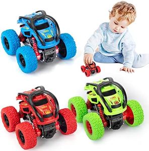 LODBY Toddler Toys for 2 3 4 5 Year Old Boy Easter Gifts, Pull Back Vehicle Monster Trucks for Toddlers Toys Age 2-4-6 Friction Powered Toys Car for Boys/Girls Birthday Gifts for 2 3 4+ Year Old Toys