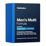 VitaMedica Men’s Multivitamin with Prostate Health Support | Vitamins, Minerals, Omega3s and Saw Palmetto | Box of 30 Easy Daily Packs | Supports Natural Energy and Sleep | Muscle, Joint Health