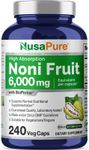 NusaPure Noni Fruit 6,000mg 240 Vegetarian caps (Extract 20:1, Non-GMO, Vegan)