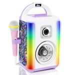 BAKAM Karaoke Machine for Kids Age 4-12 with 2 Microphones, Play Microphone for Kids Ages 3-5, Toddler Microphones Toy for Singing Great Boys Girls Birthday Gift