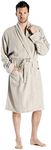 Cashmere Boutique 100% Pure Cashmere Knee Length Robes for Men – Lightweight, Soft Plush, Warm and Cozy, Daily Wear Robes