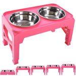 Elevated Dog Bowls Medium Pink